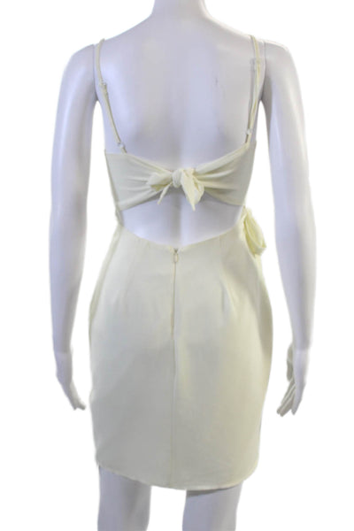 By The Way Women Beige Mini Slip Dress Square Neck Sleeveless Polyester Size S