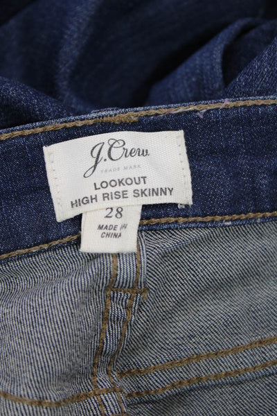 J Crew Women Dark Blue Skinny Ankle Jeans Size 28