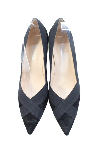 Dibia Womens Pointed Toe Slip On Block Nevada Heels Black Size EUR 41