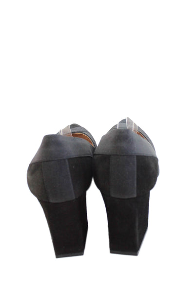 Dibia Womens Pointed Toe Slip On Block Nevada Heels Black Size EUR 41