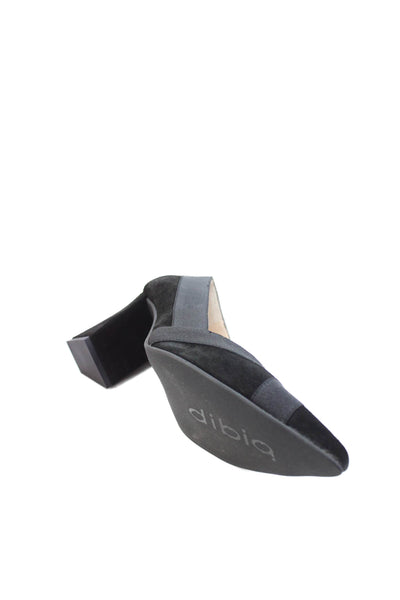 Dibia Womens Pointed Toe Slip On Block Nevada Heels Black Size EUR 41