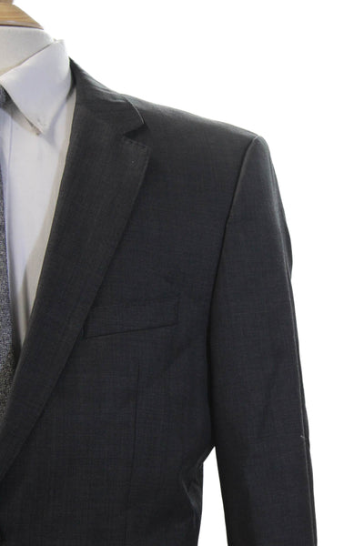 Boss Hugo Boss Mens 2 Piece Suit Jacket Dark Gray Wool Size 42