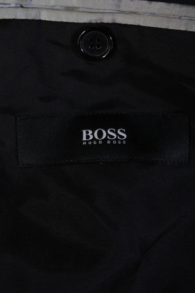 Boss Hugo Boss Mens 2 Piece Suit Jacket Dark Gray Wool Size 42