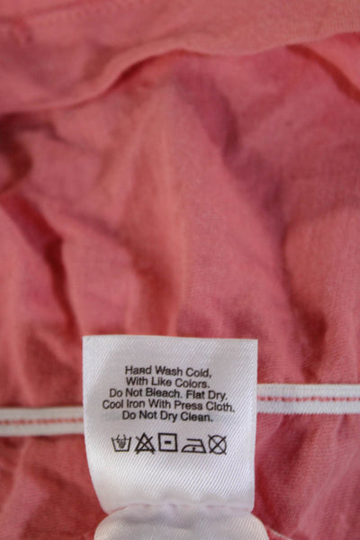 DKNY Womens Pink Cotton Round Neck Short Sleeve Maternity Tunic Size M