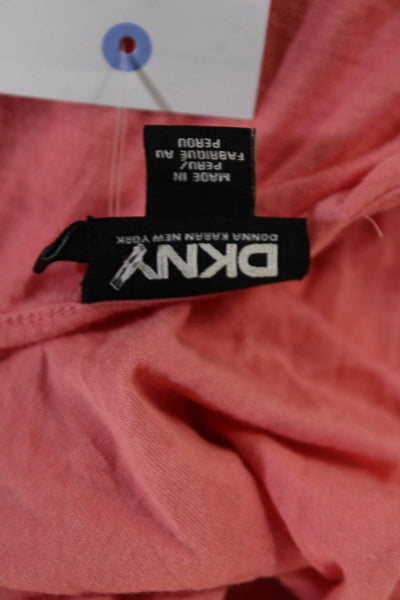 DKNY Womens Pink Cotton Round Neck Short Sleeve Maternity Tunic Size M