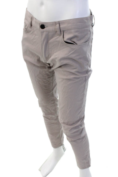 Theory Mens Chino Pants Gray Nylon Button Size 33
