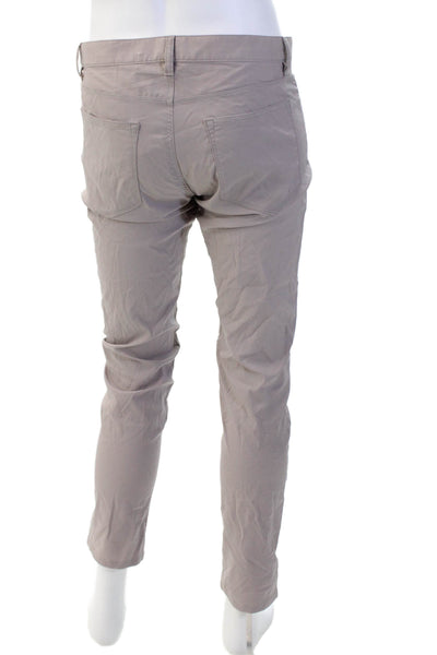 Theory Mens Chino Pants Gray Nylon Button Size 33