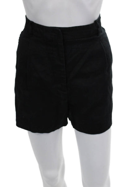 Zara Unisex Black Polyester Army Style Button Shorts Size L