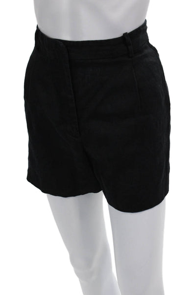Zara Unisex Black Polyester Army Style Button Shorts Size L