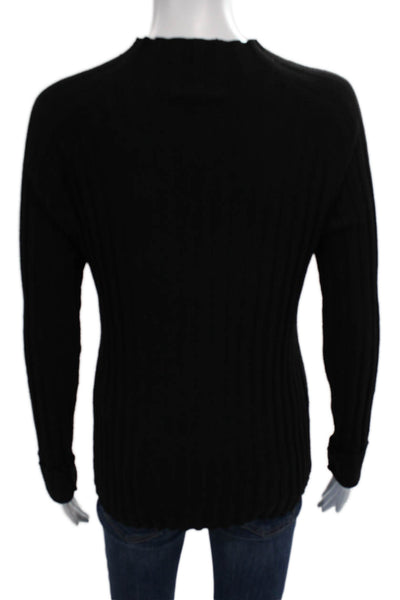 MNG Unisex Black Nylon Mock Neck Long Sleeve Pullover Sweater Size XL