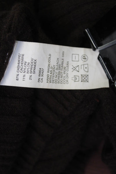 Magaschoni Womens Brown Cashmere Turtleneck Pullover Size S