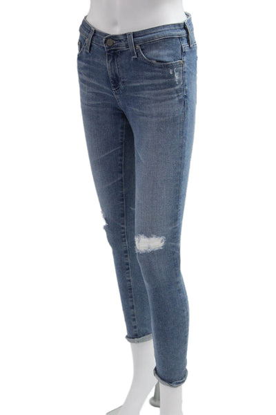Adriano Goldschmied Women Skinny Ankle Jeans Blue Size 25