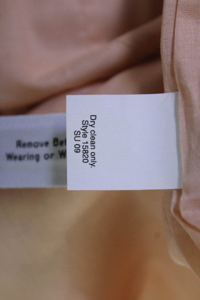 J Crew Women Beige Cotton Silk Zip Sleeveless Tank Boho Size S