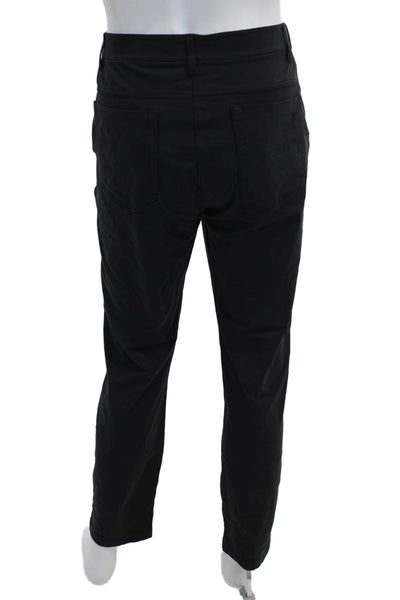 Public Rec Mens Cropped Jogger Pants Black Button Closure Size 36