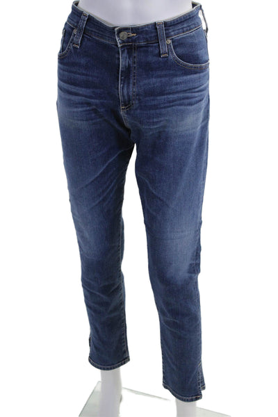 Adriano Goldschmied Unisex Cropped Ankle Jeans Blue Mid Rise Size 30