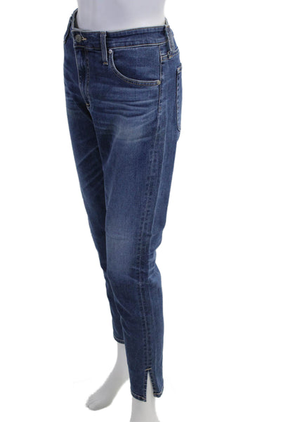 Adriano Goldschmied Unisex Cropped Ankle Jeans Blue Mid Rise Size 30
