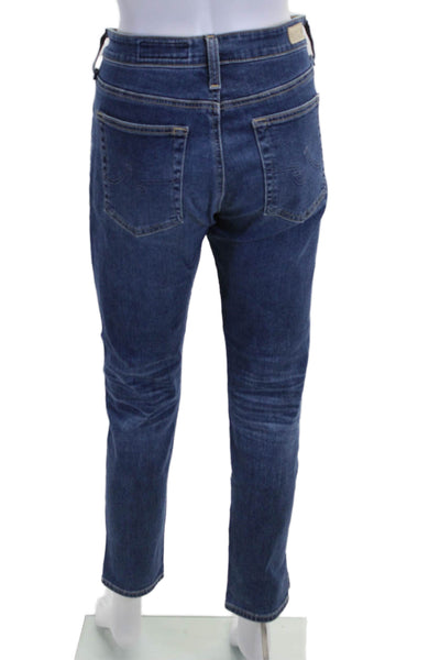 Adriano Goldschmied Unisex Cropped Ankle Jeans Blue Mid Rise Size 30
