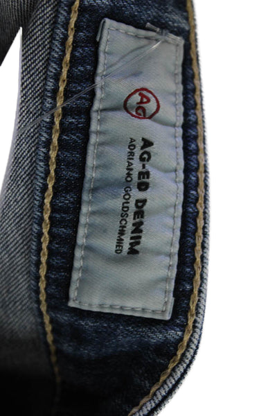Adriano Goldschmied Unisex Cropped Ankle Jeans Blue Mid Rise Size 30