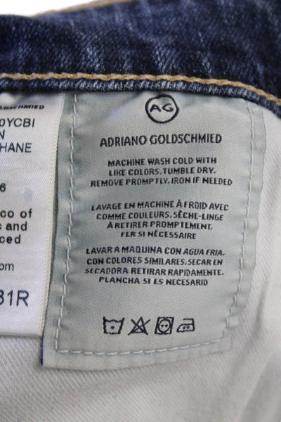 Adriano Goldschmied Unisex Cropped Ankle Jeans Blue Mid Rise Size 30