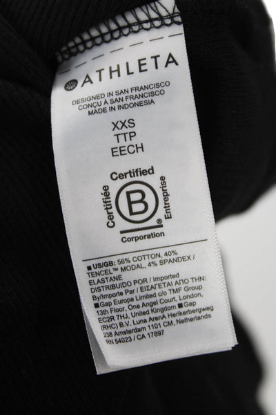 Athleta Women Pullover Hoodie Black Long Sleeve Size XS