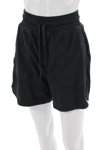 Athleta Unisex Sweat Shorts Black Drawstring Size 2XS