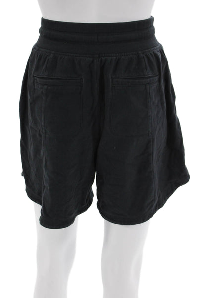 Athleta Unisex Sweat Shorts Black Drawstring Size 2XS