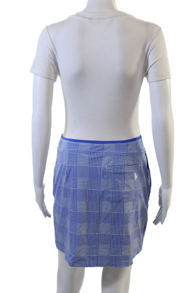 Polo Golf Ralph Lauren Womens Plaid Blue Skort Nylon Elastane Size S