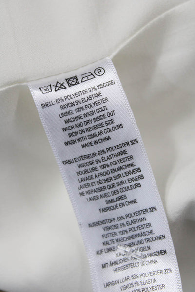 French Connection Women A-Line Mini Dress White High Neck Sleeveless Size 8
