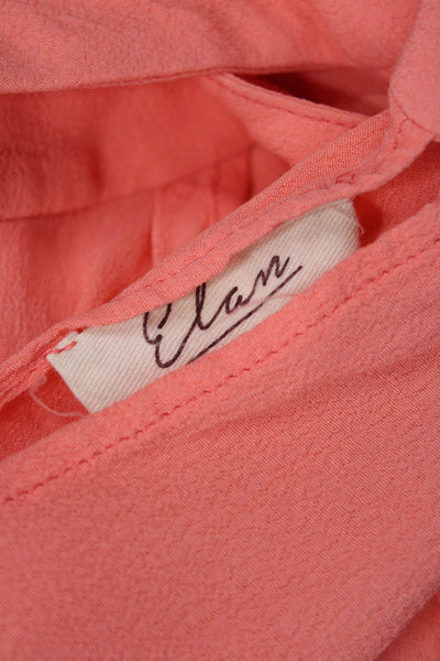 Elan Women Bohemian Pink High Neck Sleeveless Tank Top Size S