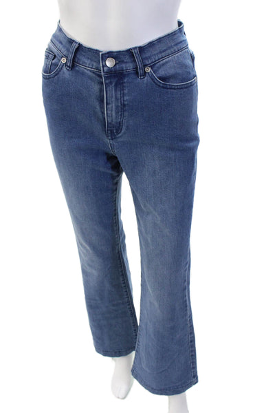 J. Mclaughlin Womens Bootcut Flared Jeans Blue Mid Rise Size 24