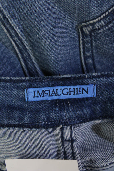 J. Mclaughlin Womens Bootcut Flared Jeans Blue Mid Rise Size 24