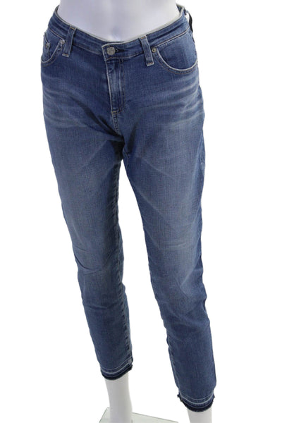 Adriano Goldschmied Women Ankle Cropped Mid Rise Blue Jeans Size 30