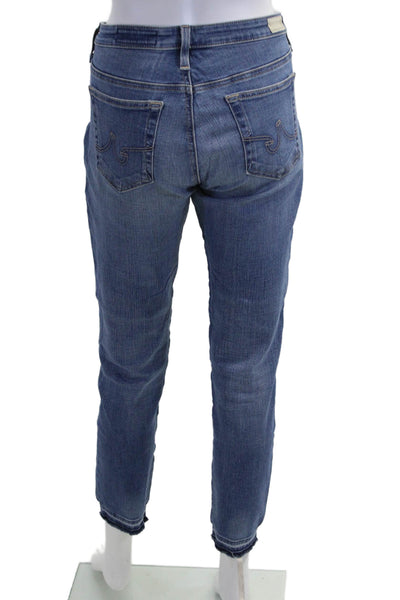 Adriano Goldschmied Women Ankle Cropped Mid Rise Blue Jeans Size 30