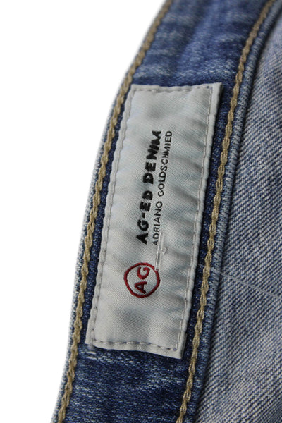 Adriano Goldschmied Women Ankle Cropped Mid Rise Blue Jeans Size 30