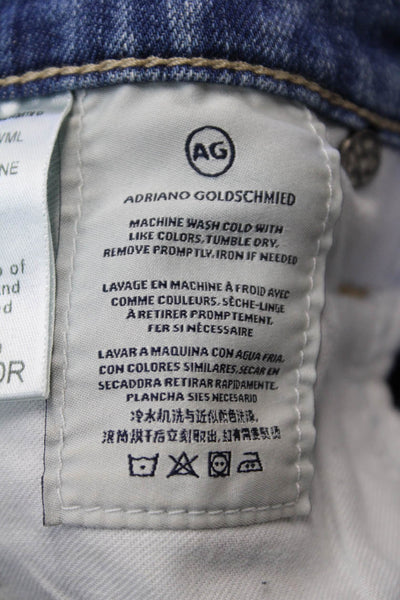 Adriano Goldschmied Women Ankle Cropped Mid Rise Blue Jeans Size 30