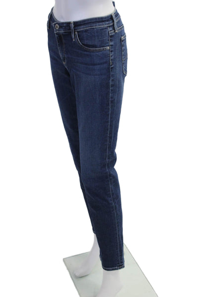 Adriano Goldschmied Womens Dark Blue Straight Cropped Jeans Size 30