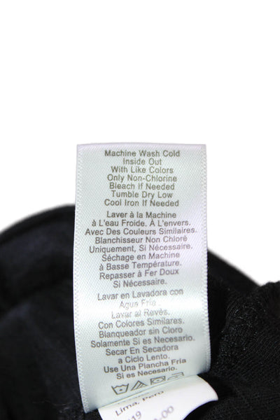 Nation LTD Womens Pima Cotton Tee Black Long Sleeve Size XS