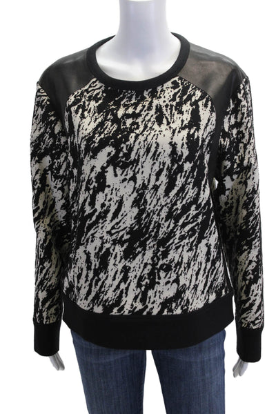 Rag & Bone Women Pullover Sweatshirt Black Crew Neck Long Sleeve Size S