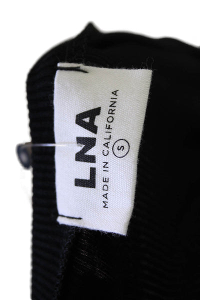 LNA Womens Black Maxi Sweater Dress Long Sleeve Round Neck Gothic Size S