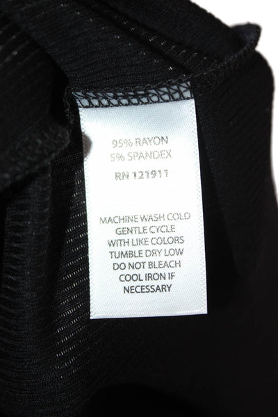 LNA Womens Black Maxi Sweater Dress Long Sleeve Round Neck Gothic Size S