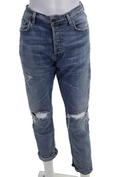 Citizens of Humanity Womens Boyfriend Cropped Jeans Blue Mid Rise Size 27