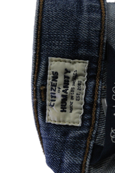 Citizens of Humanity Womens Boyfriend Cropped Jeans Blue Mid Rise Size 27