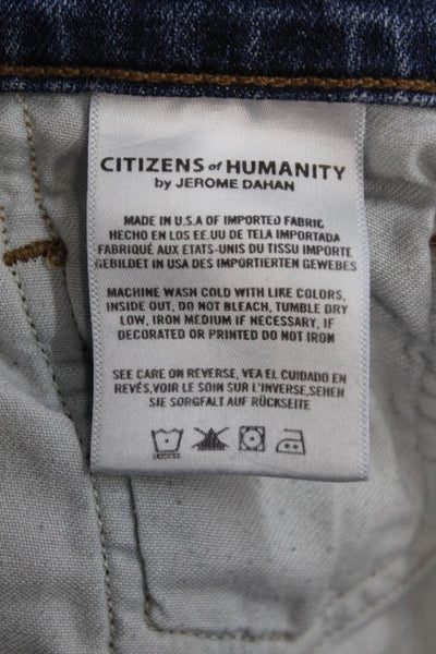 Citizens of Humanity Womens Boyfriend Cropped Jeans Blue Mid Rise Size 27