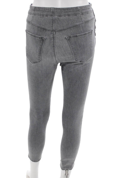 J Brand Womens Skinny Cropped Ankle Jeans Gray Designer Size S