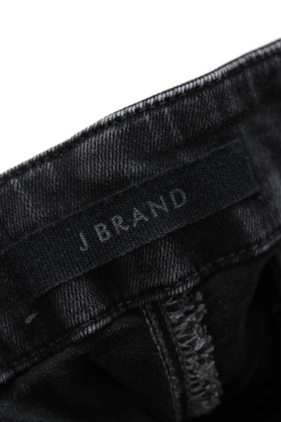J Brand Womens Ankle Skinny Jeans Dark Gray Mid Rise Button 28 Inseam Size 26