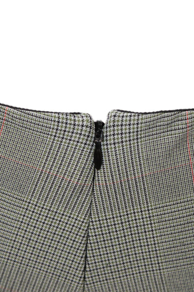 Rag & Bone Womens Ankle Cropped Dress Pants Gray Check Zip Size 4