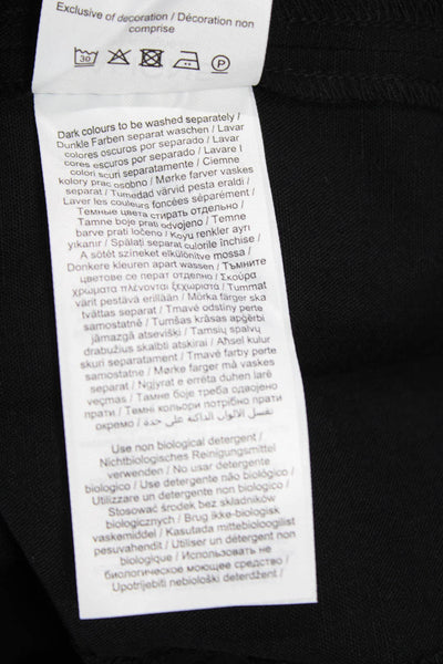 Aligne Womens Shift Dress Black Square Neck Sleeveless Linen Blend Size 6