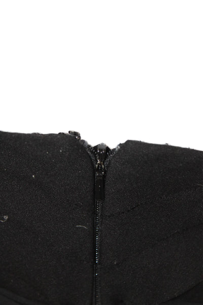 Theia Womens Black Bodycon Pencil Dress Sleeveless Tie Size 0
