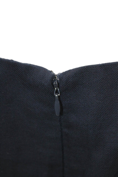 J. Mclaughlin Women Sleeveless V-Neck Jumpsuit Dark Blue Lyocell Linen Size 4
