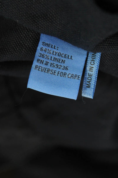 J. Mclaughlin Women Sleeveless V-Neck Jumpsuit Dark Blue Lyocell Linen Size 4